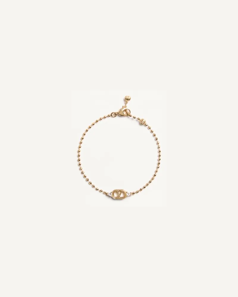 Valentino Garavani Ovalette-Armband Aus Metall Und Swarovski-Kristallen Frau GOLD/CRYSTAL Gold