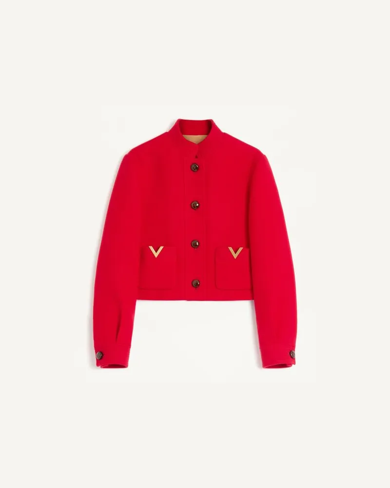 Valentino Garavani Drill Double Cabanjacke Frau ROT Rot