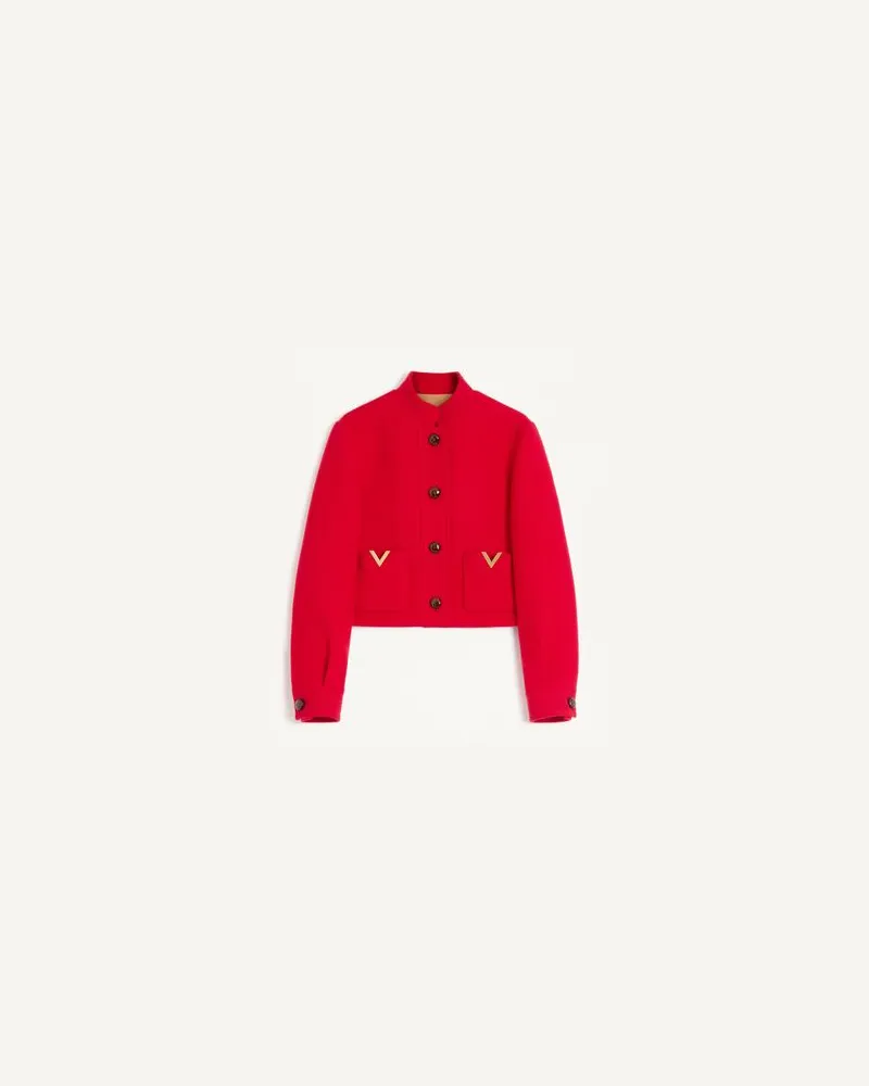 Valentino Garavani Drill Double Cabanjacke Frau ROT Rot