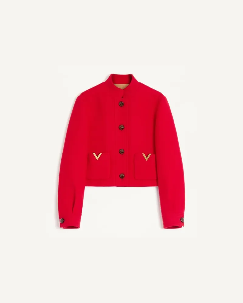 Valentino Garavani Drill Double Cabanjacke Frau ROT Rot