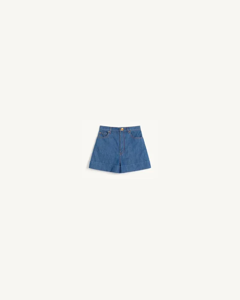 Valentino Garavani Shorts Aus Leichtem Denim Frau DENIM Denim