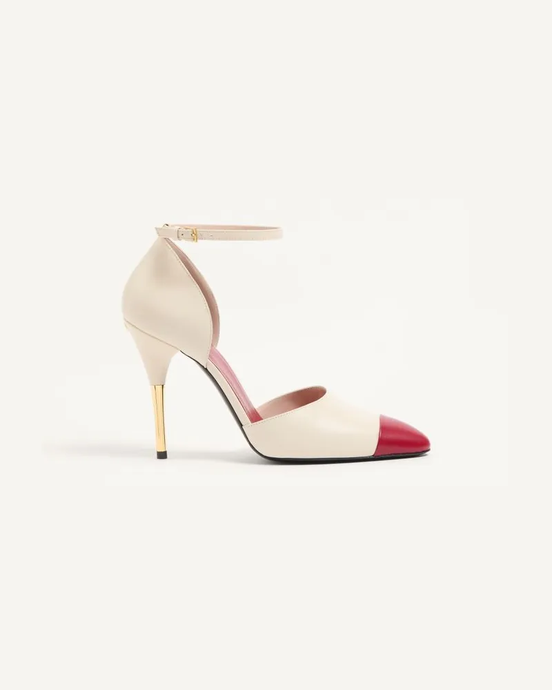 Valentino Garavani Sinead Pumps aus Ziegenleder, 105 mm Frau BUTTER/ROT Butter