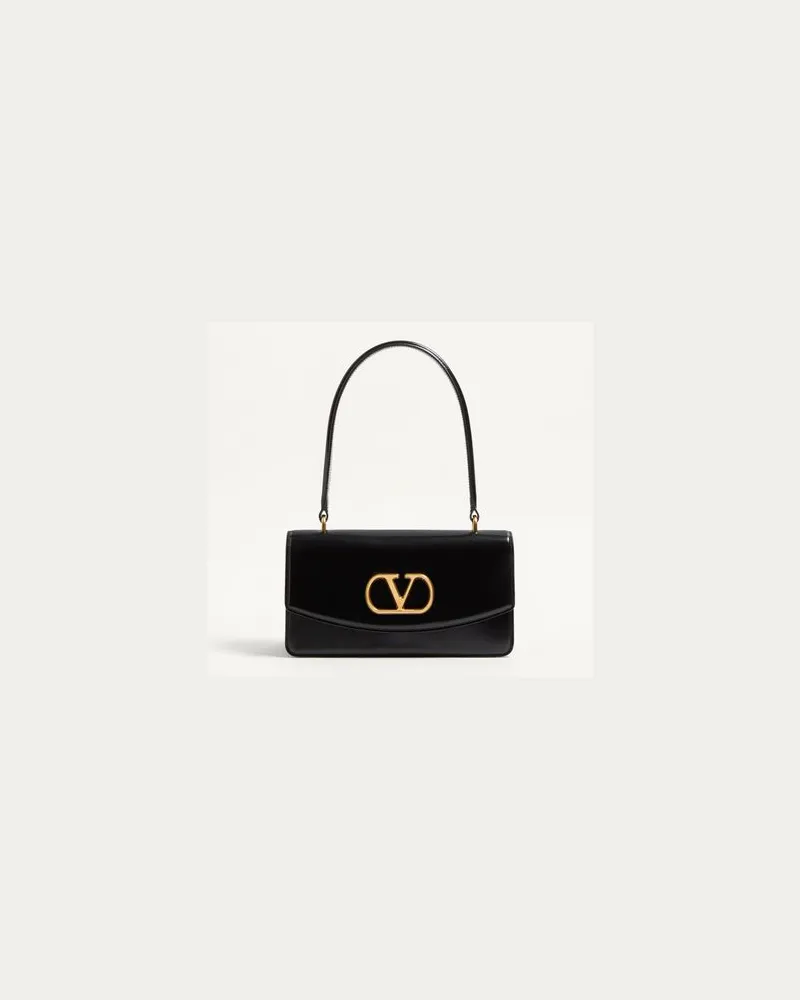 Valentino Garavani Valentino Garavani Vain Tasche Mit Henkel Aus Glänzendem Kalbsleder Frau SCHWARZ Schwarz