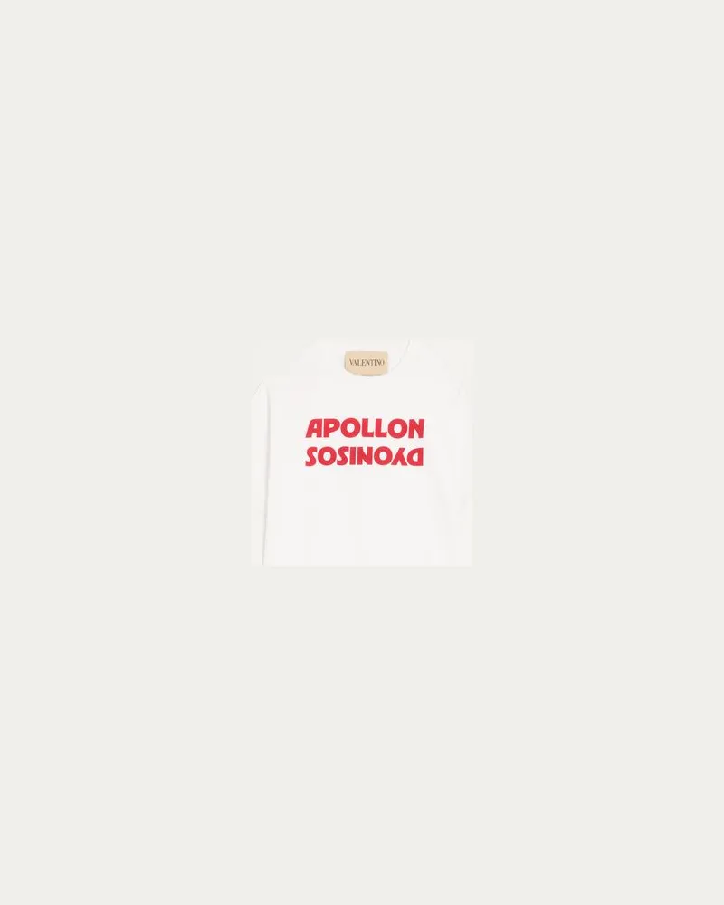 Valentino Garavani Valentino Baumwoll-T-Shirt mit Apollon/Dyonisos-Aufdruck Mann WEISS/ROT Weiss