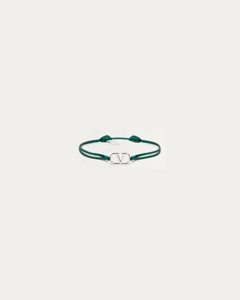 Valentino Garavani Armband Vlogo Signature Aus Baumwolle Mann ENGLISH GREEN English