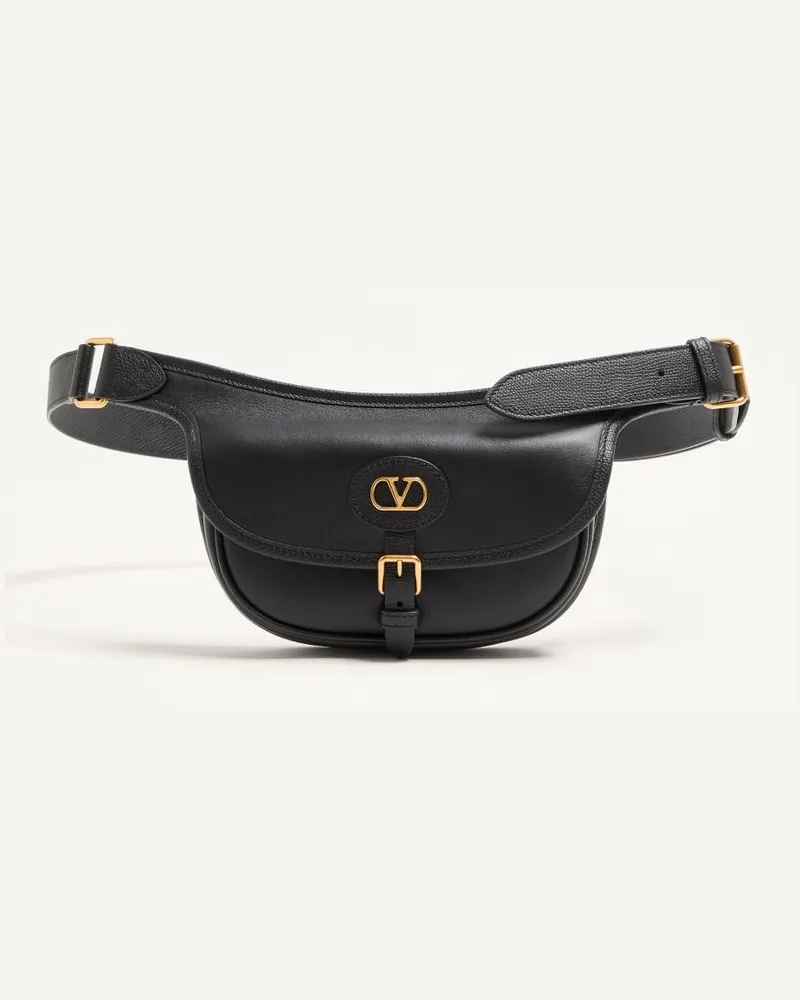 Valentino Garavani Valentino Garavani Antibes Pochette aus Kalbsleder Mann SCHWARZ Schwarz