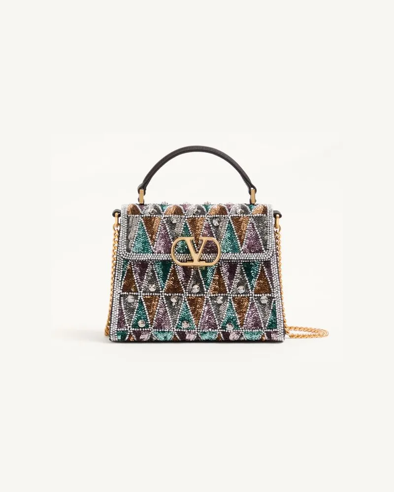 Valentino Garavani GARAVANI VSLING MINI-HANDTASCHE MIT STICKEREI Frau MULTICOLOR Multicolor