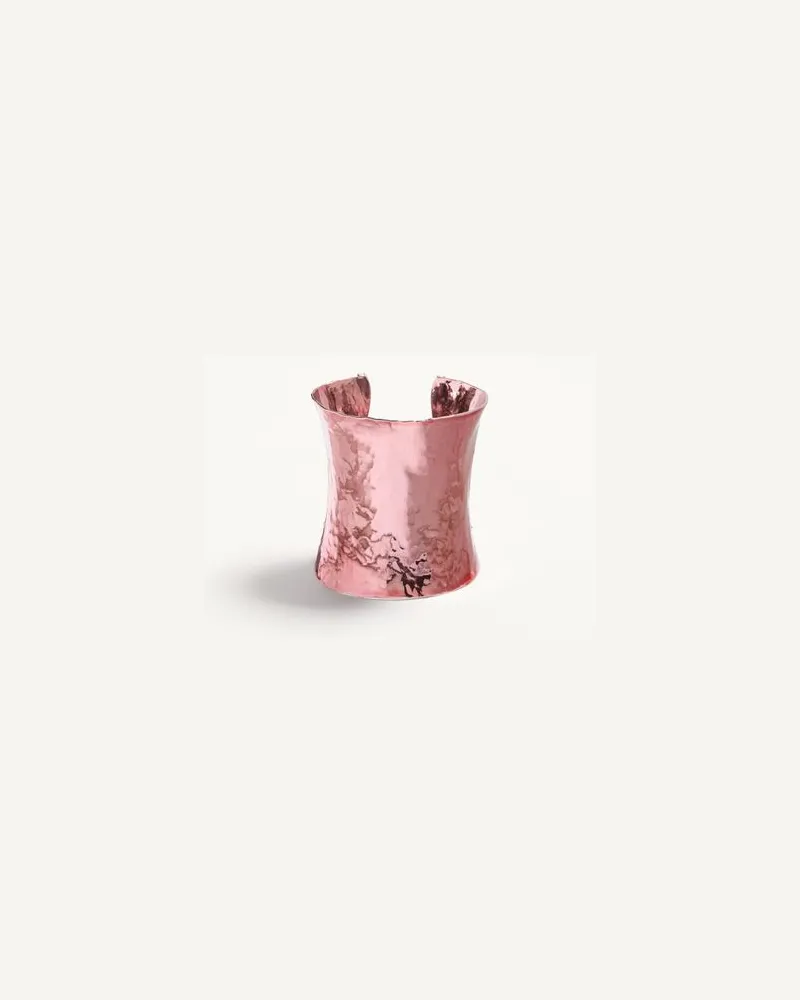Valentino Garavani Cuffy beschichtetes Metallarmband Frau ROSA Rosa