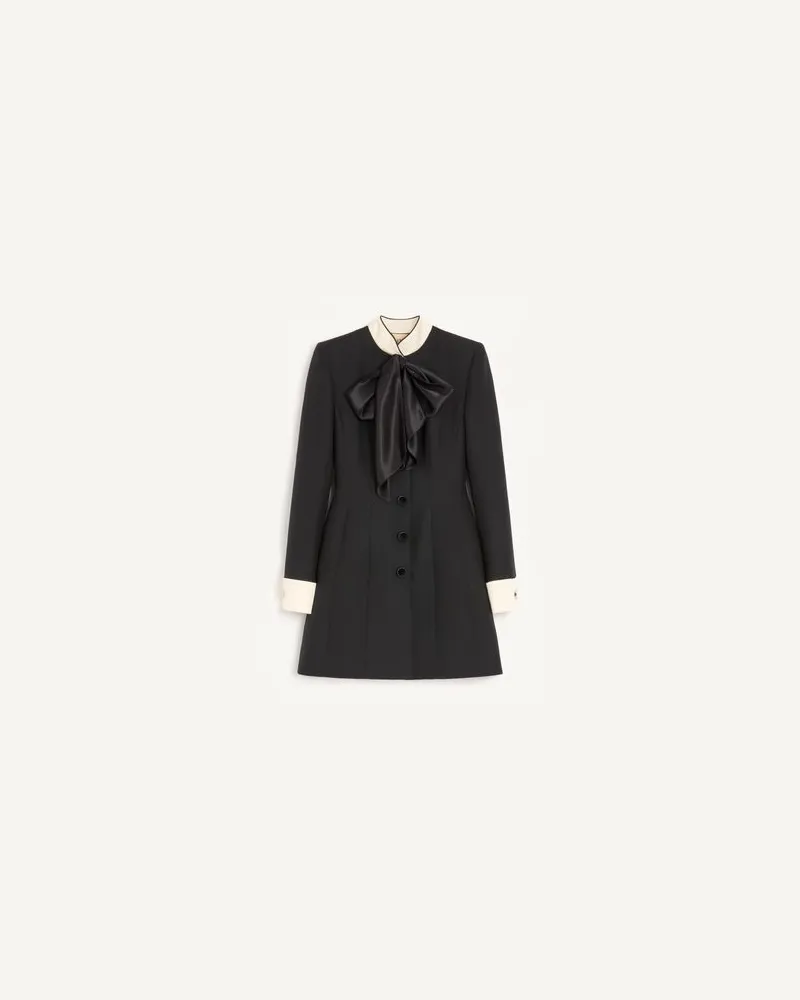 Valentino Garavani Kurzes Crepe Couture Kleid Frau SCHWARZ/CHAMPAGNE Schwarz