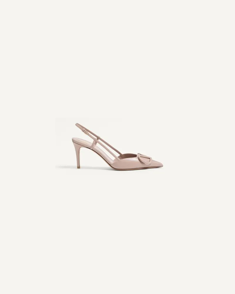 Valentino Garavani Slingback-Pumps Vlogo Signature Aus Kalbsleder Mit 80 Mm-Absatz Frau POUDRE Poudre
