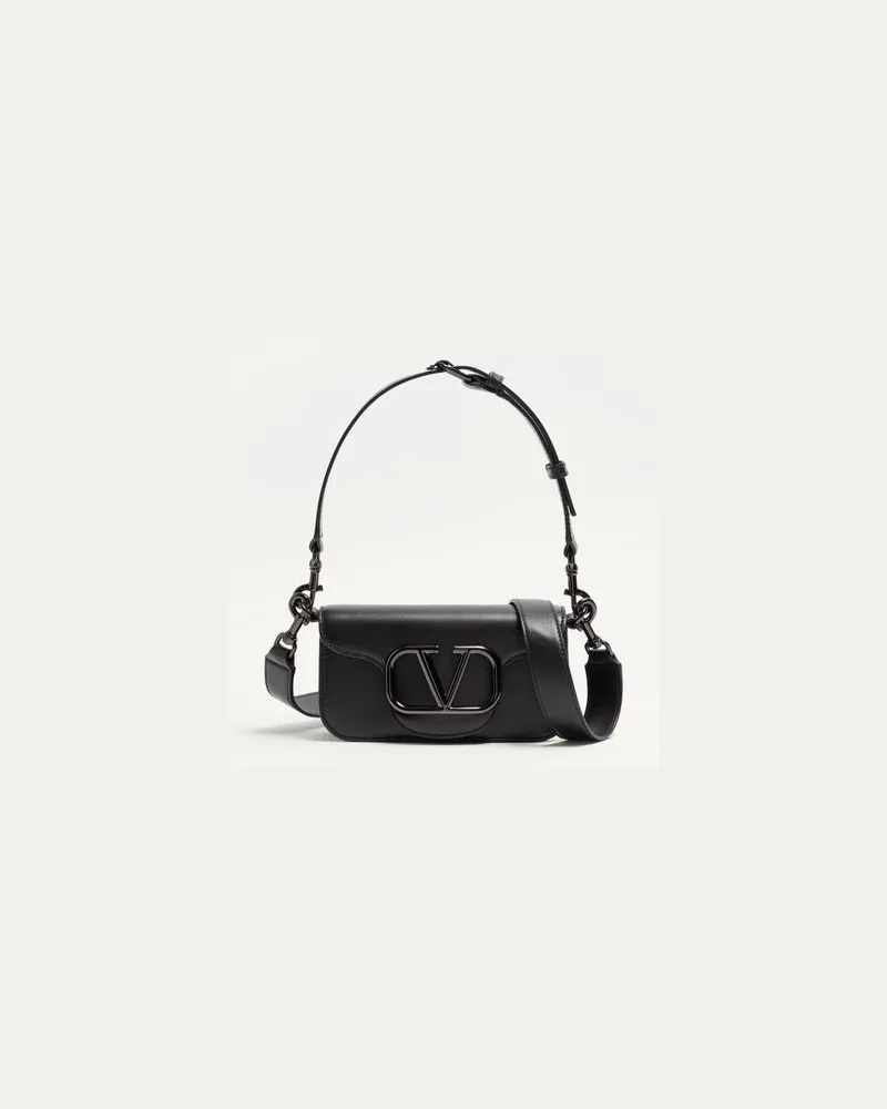 Valentino Garavani Mini-Umhängetasche Valentino Garavani Locò Aus Kalbsleder Mann SCHWARZ Schwarz