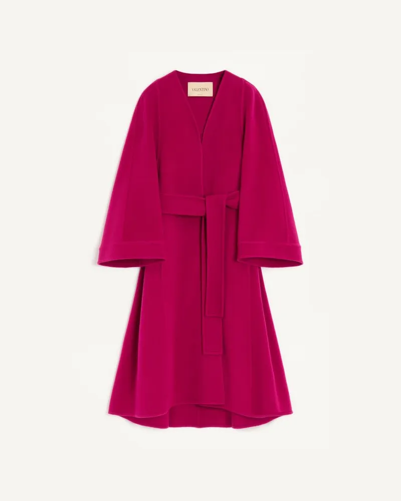Valentino Garavani Soft Drap Mantel Frau HIMBEERE Himbeere