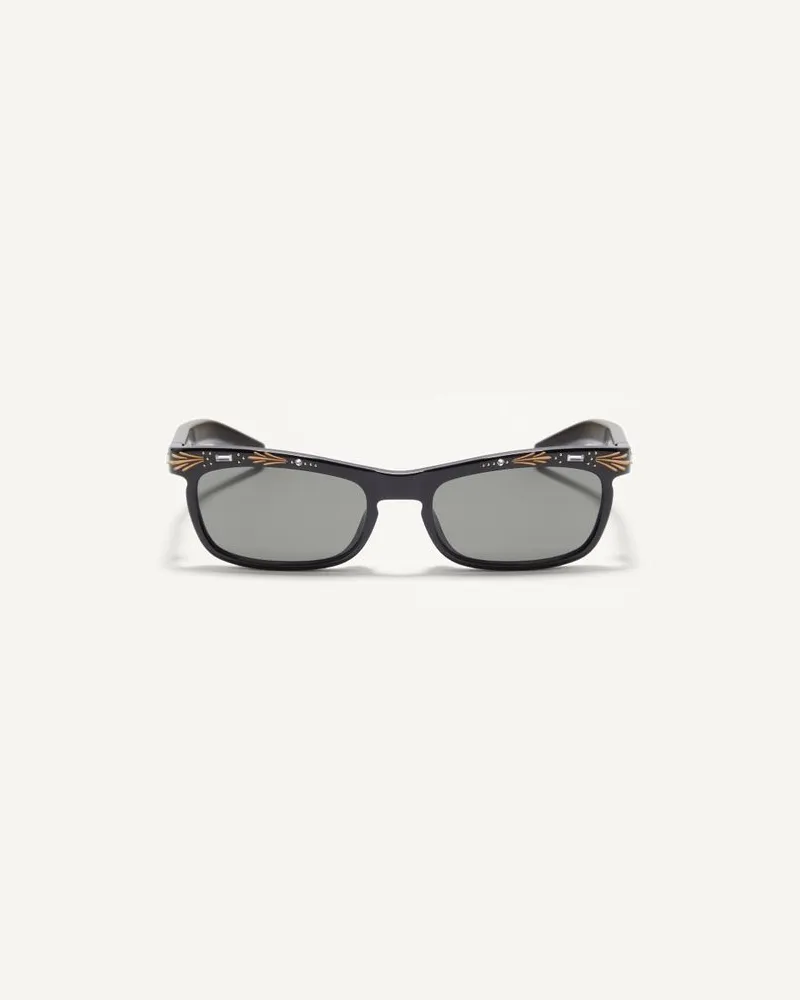 Valentino Garavani Rechteckige Acetatfassungen unisex SCHWARZ/GRAU Schwarz