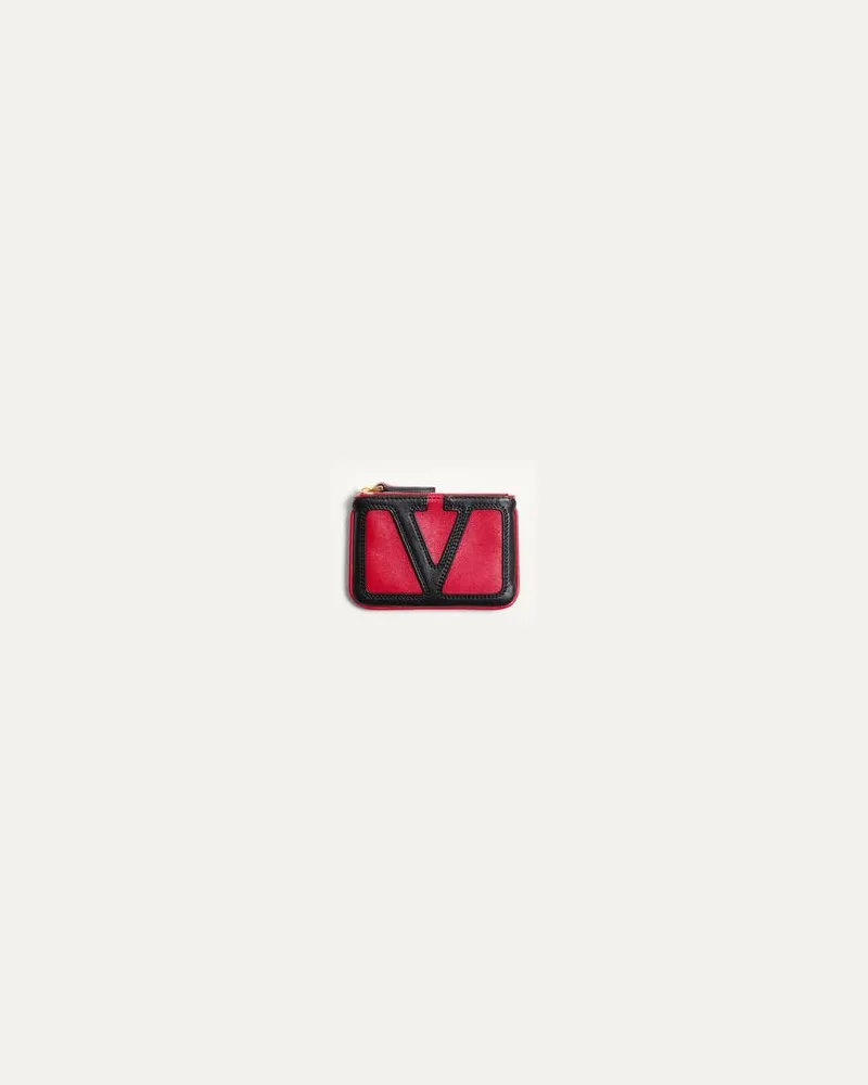 Valentino Garavani Valentino Garavani Viva Superstar Schlüsselanhänger Aus Nappaleder Frau ROT/SCHWARZ Rot