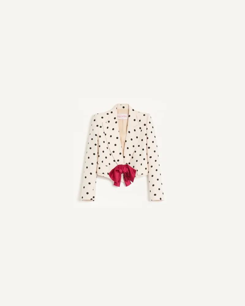Valentino Garavani Shantung-Jacke Mit Plusdepois-Print Frau BIRKE/SCHWARZ Birke