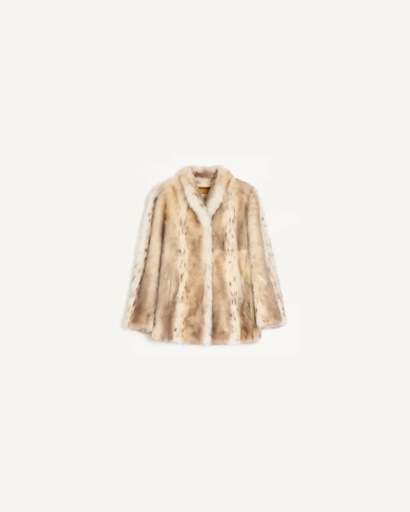 Valentino Garavani Mantel Aus Lammfell Frau ELFENBEIN Elfenbein