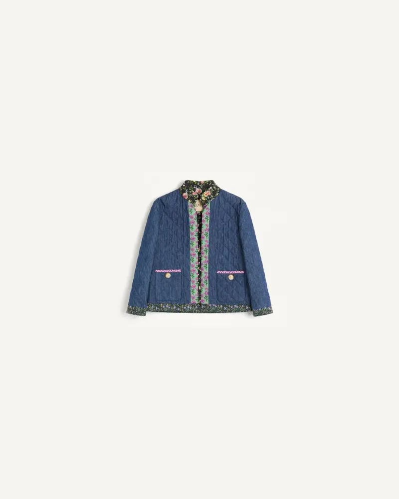 Valentino Garavani Jacke Aus Chambray Denim Frau BLAU Blau