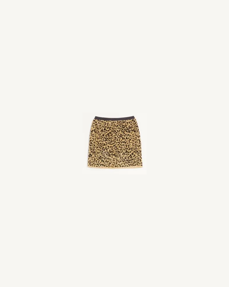 Valentino Garavani Jacquard-Strickrock mit Animalprint aus Lurex Frau ANIMALIER Animalier