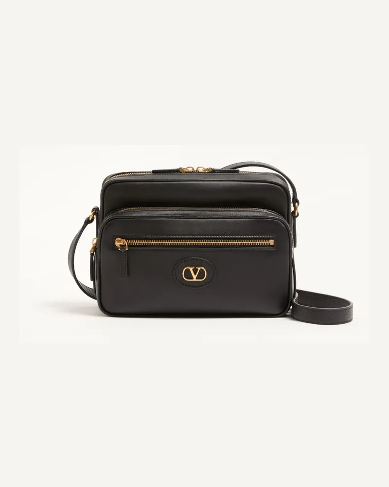 Valentino Garavani Valentino Garavani Antibes Schultertasche aus Kalbsleder Mann SCHWARZ Schwarz