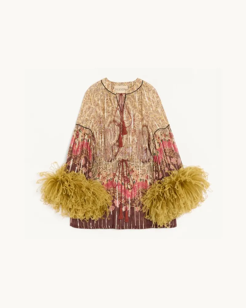 Valentino Garavani Pekin Voyage Imaginaire Paisley Top Frau MULTICOLOR Multicolor