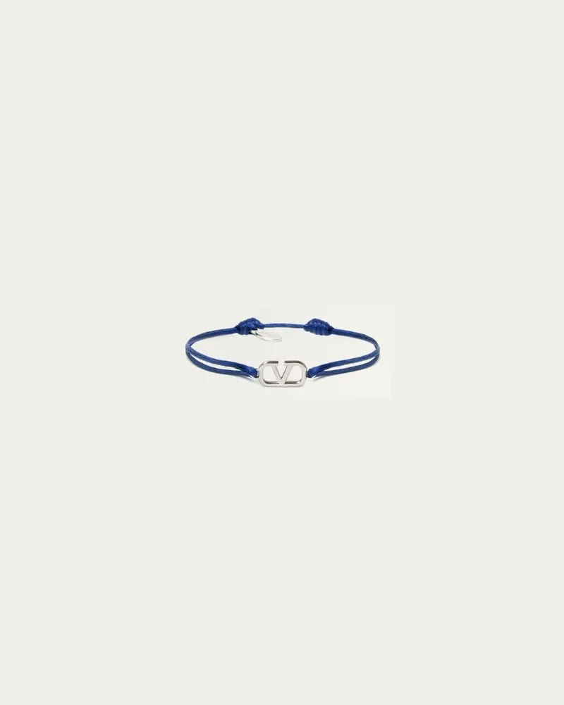 Valentino Garavani Armband Vlogo Signature Aus Baumwolle Mann ULTRAMARINE Ultramarine