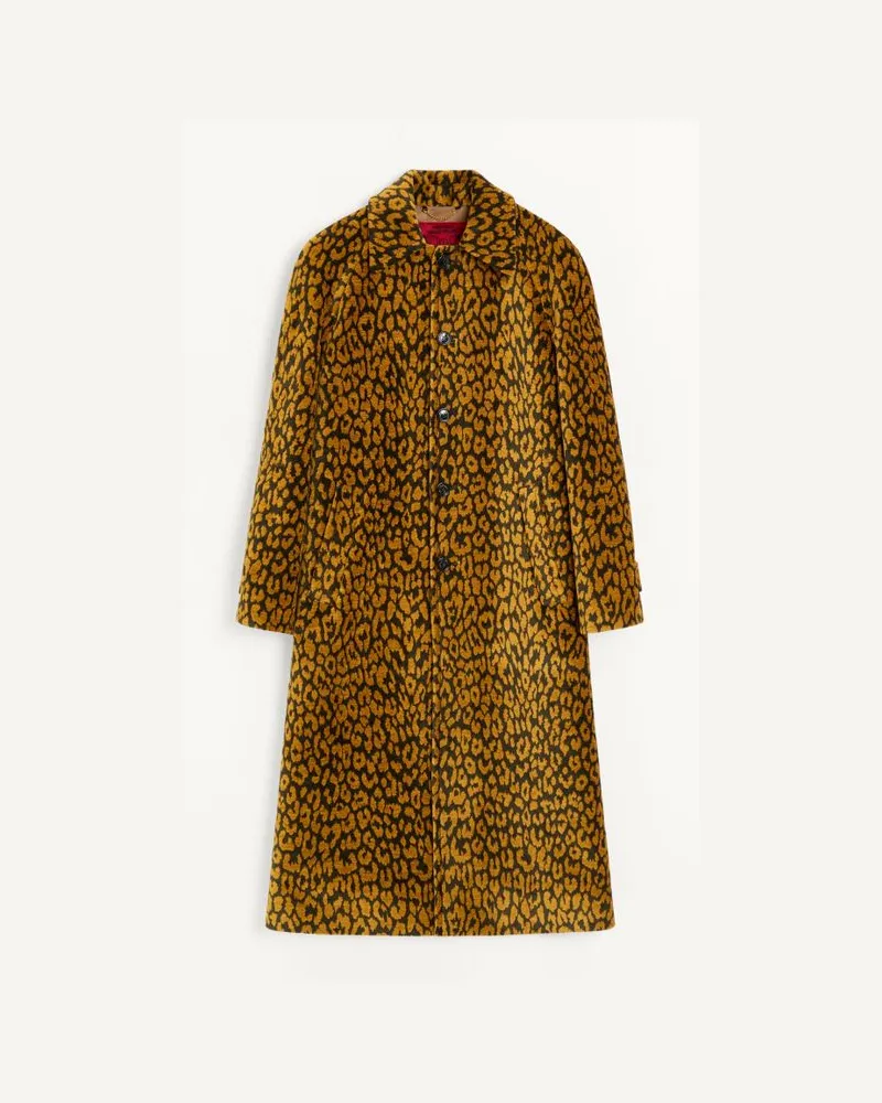 Valentino Garavani Valentino Mantel aus Chenille mit durchgehendem Fauve Eclat Animalier-Jacquard Mann ANIMALIER Animalier