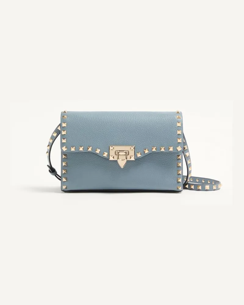 Valentino Garavani Kleine Crossbody Bag Rockstud Aus Gekörntem Kalbsleder Frau STONE Stone