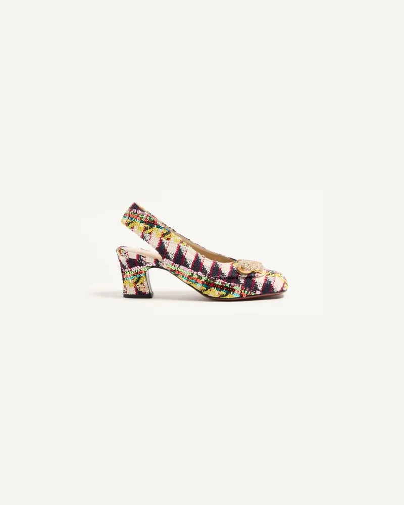Valentino Garavani Adamantine Slingpumps Aus Tweed 60 Mm Frau MULTICOLOR/BUTTER Multicolor