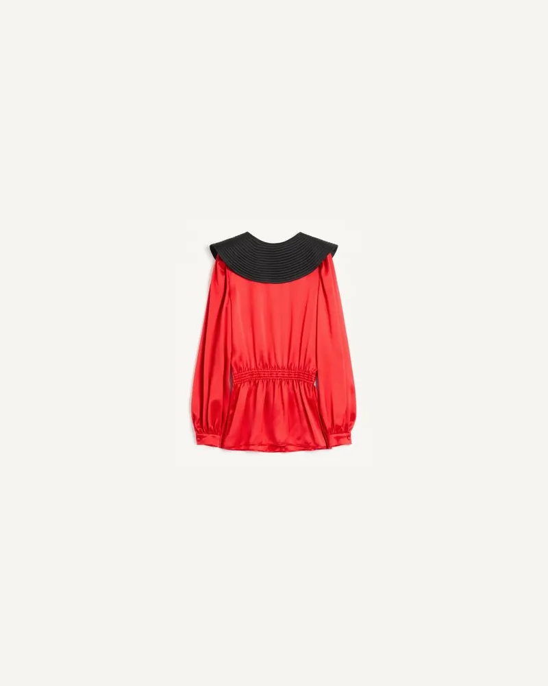 Valentino Garavani Doppel-Satin-Top Frau HELLORANGE/SCHWARZ Hellorange