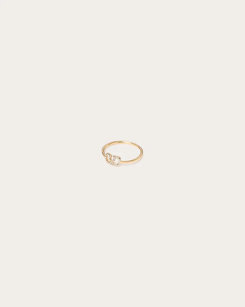 Valentino Garavani Ring Vlogo Signature Aus Metall Mit Swarovski®-Kristallen Frau GOLD Gold