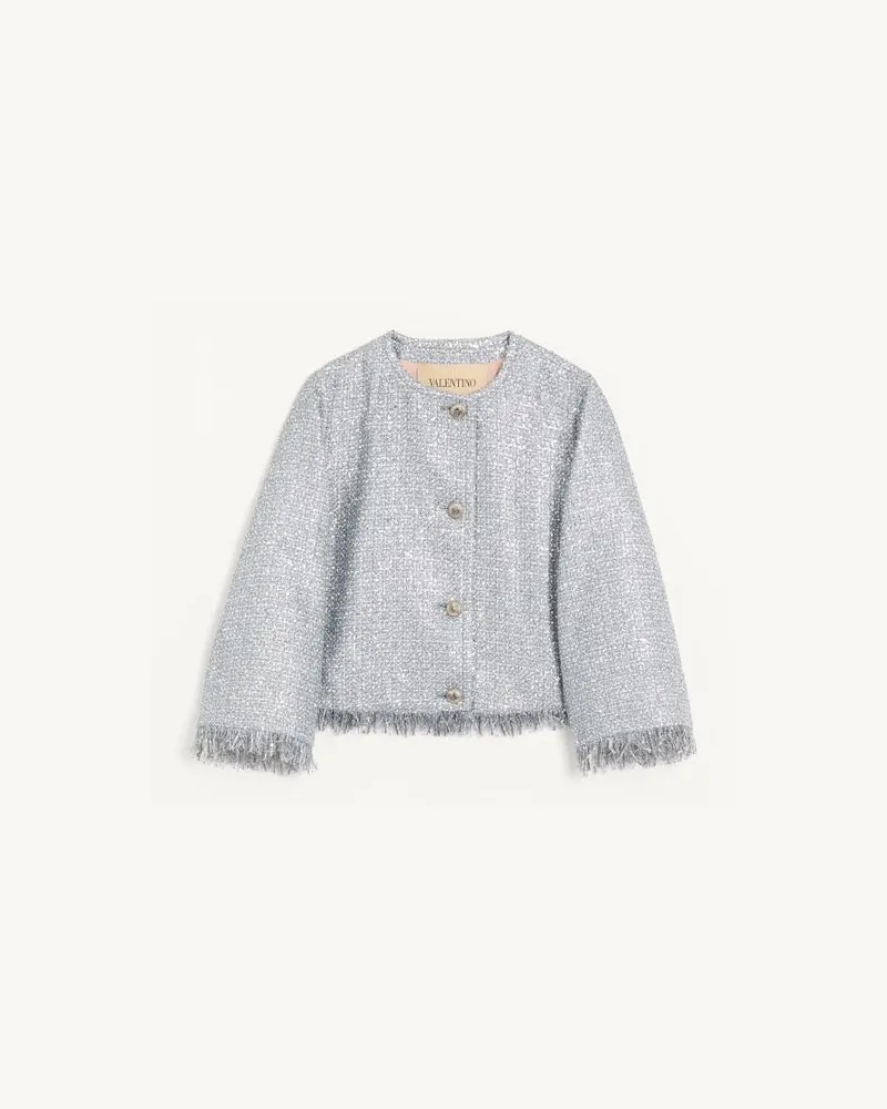 Valentino Garavani Valentino Cabanjacke aus Lurex-Flechtgewebe Frau SILBER Silber