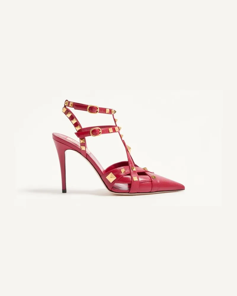 Valentino Garavani Studdy Pumps aus Ziegenleder, 100 mm Frau ROT Rot