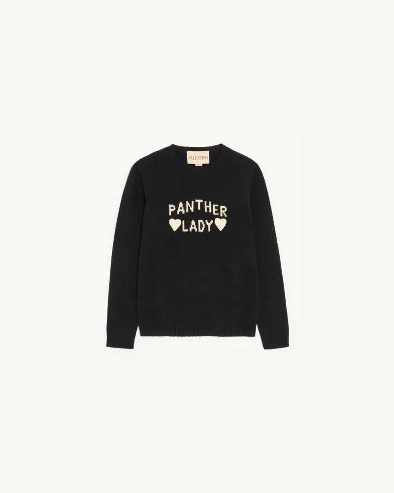 Valentino Garavani WOLLPULLOVER Frau SCHWARZ/BIRKE Schwarz