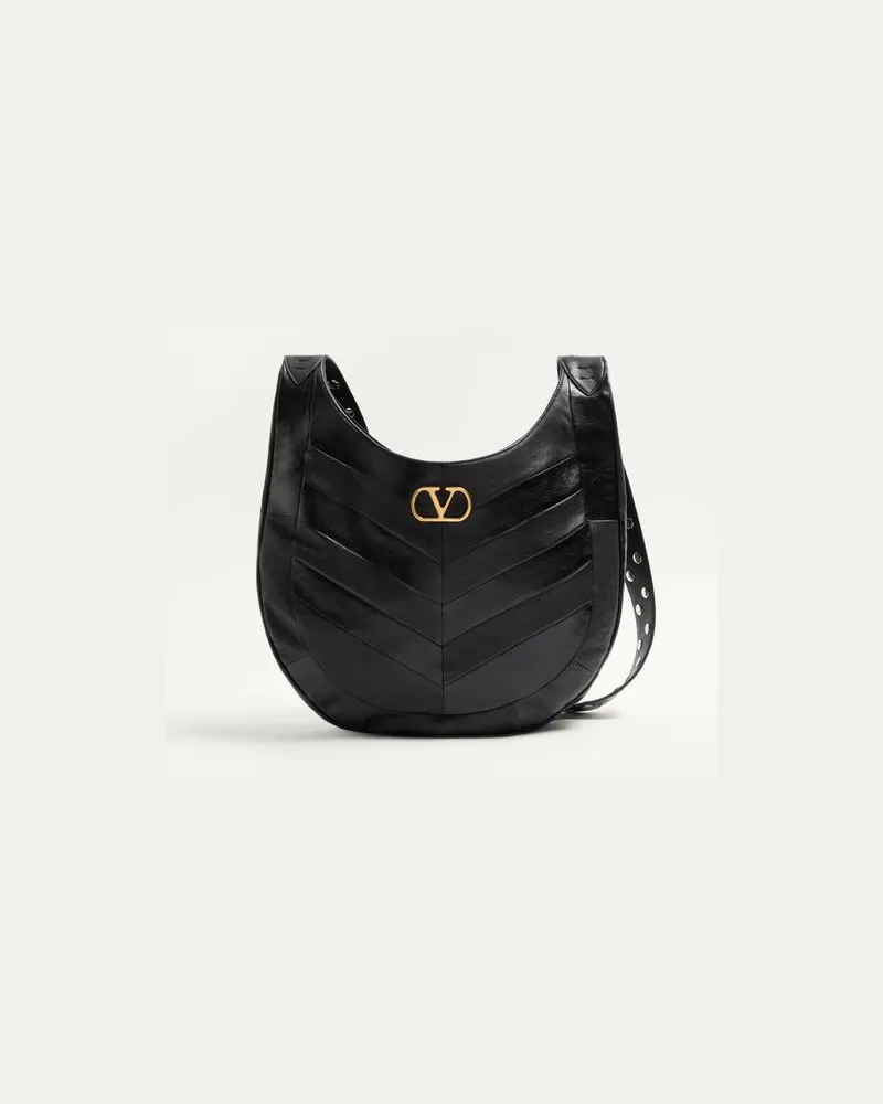 Valentino Garavani Sac Hobo Valentino Garavani Hoboho En Cuir Nappa Avec Motif À Chevrons Frau SCHWARZ Schwarz