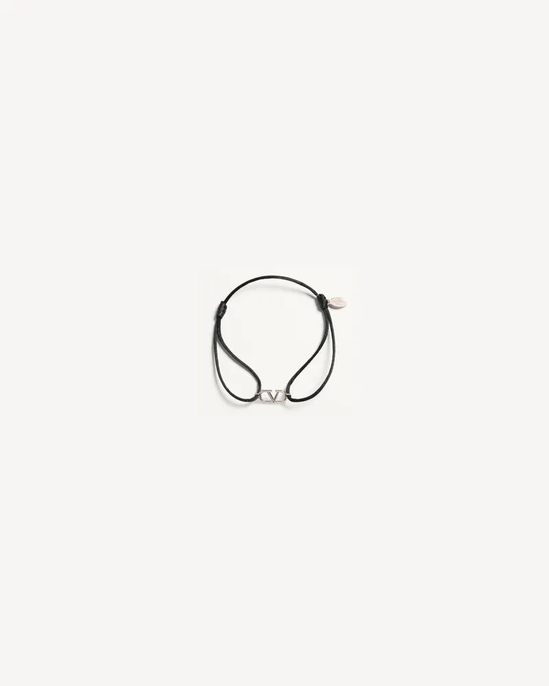 Valentino Garavani Armband Vlogo Signature Aus Baumwolle Mann SCHWARZ Schwarz