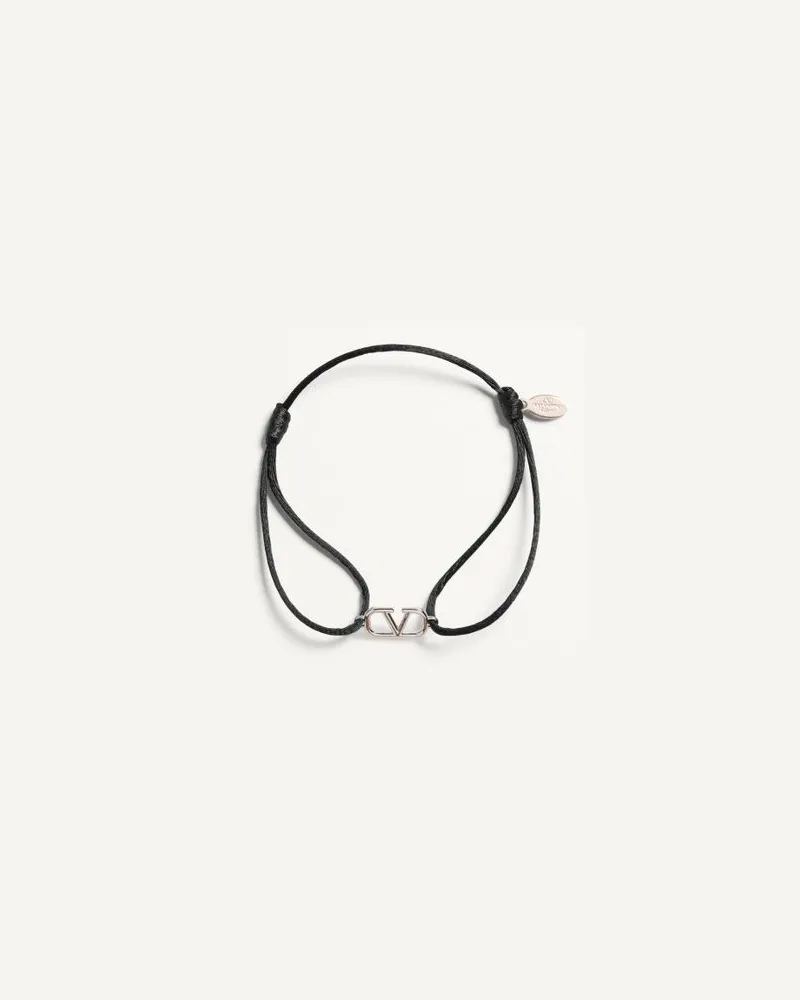 Valentino Garavani Armband Vlogo Signature Aus Baumwolle Mann SCHWARZ Schwarz