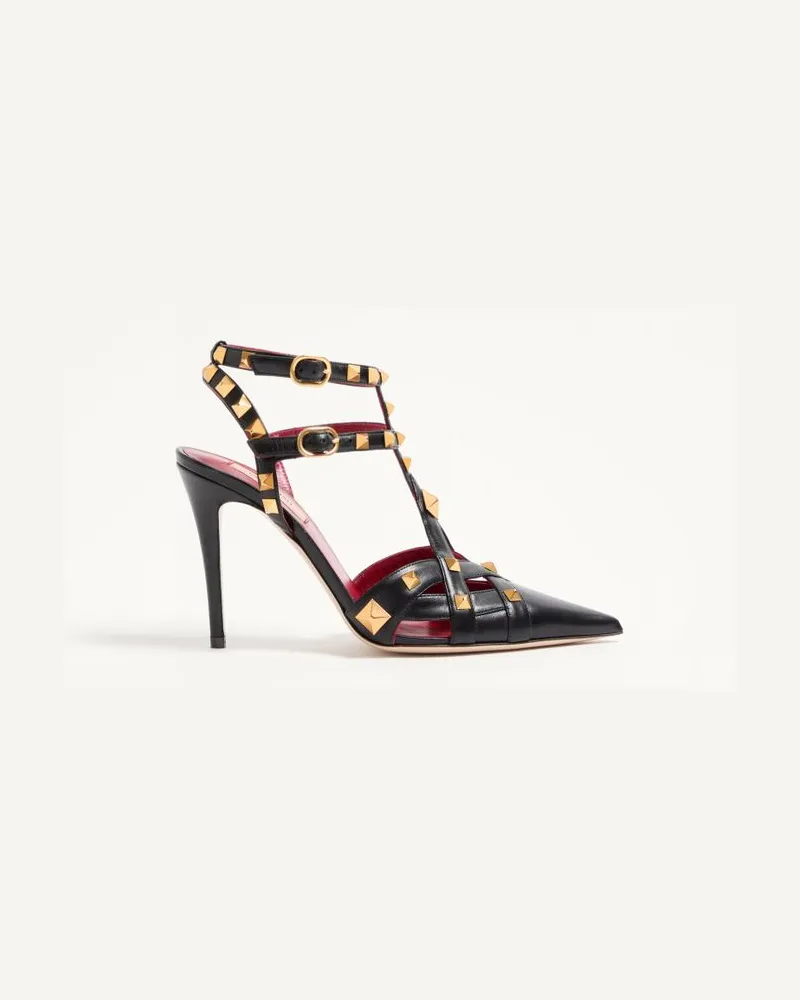 Valentino Garavani Studdy Pumps Aus Ziegenleder, 100 Mm Frau SCHWARZ Schwarz