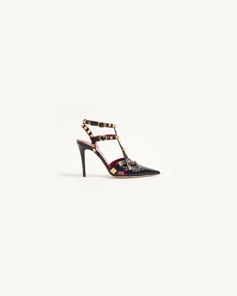 Valentino Garavani Studdy Pumps aus Ziegenleder, 100 mm Frau SCHWARZ Schwarz