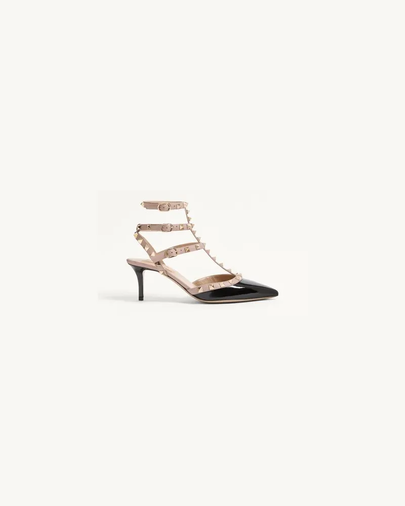 Valentino Garavani Riemchen-Pumps Rockstud 65 Mm Frau SCHWARZ/POUDRE Schwarz