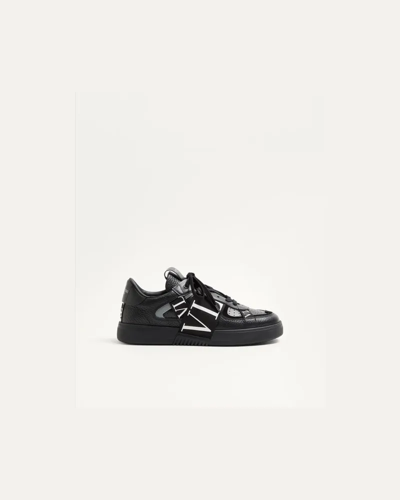 Valentino Garavani Low-Top-Sneakers Vltn Aus Kalbsleder Mit Bändern Mann SCHWARZ Schwarz