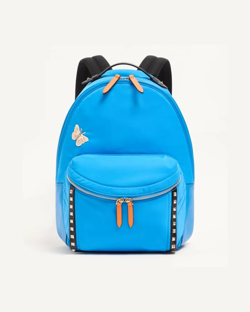 Valentino Garavani Rockstud Rucksack aus Funktionsstoff Mann ELECTRIC BLUE Electric