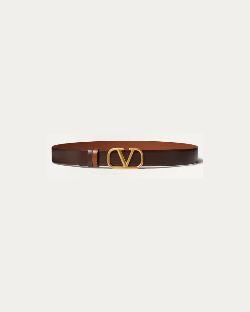 Valentino Garavani Wendegürtel Vlogo Signature Aus Kalbsleder, 30 Mm Mann FONDANT/LEDER Fondant