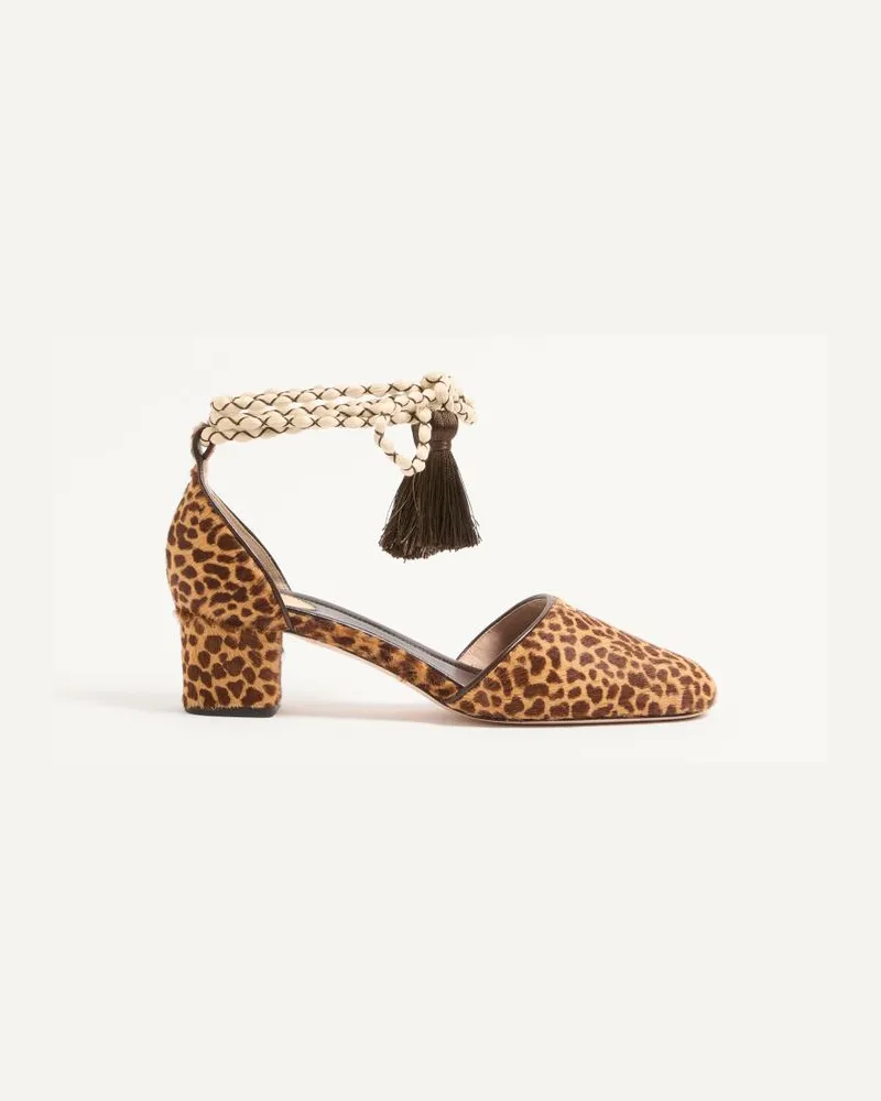 Valentino Garavani D'Orsay Bondie Pumps Aus Kalbsleder Mit Pony-Effekt, 45 Mm Frau ANIMALIER Animalier