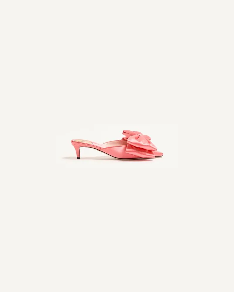 Valentino Garavani Yolande Mules aus Satin, 45 mm Frau LACHS Lachs