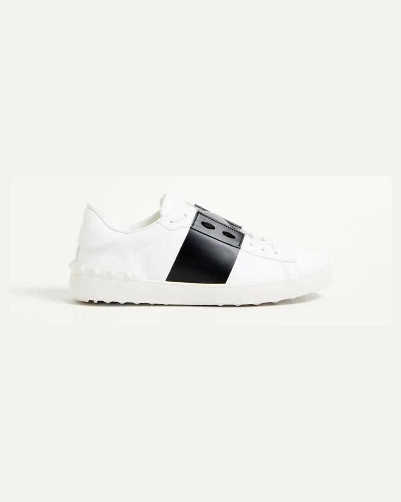 Valentino Garavani Open Sneakers Aus Kalbsleder Mann WEISS/ SCHWARZ Weiss