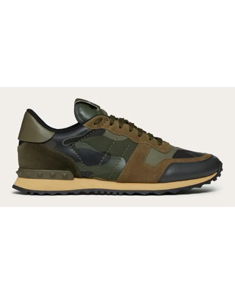 Valentino Garavani SNEAKER ROCKRUNNER CAMOUFLAGE Mann Militärgrün