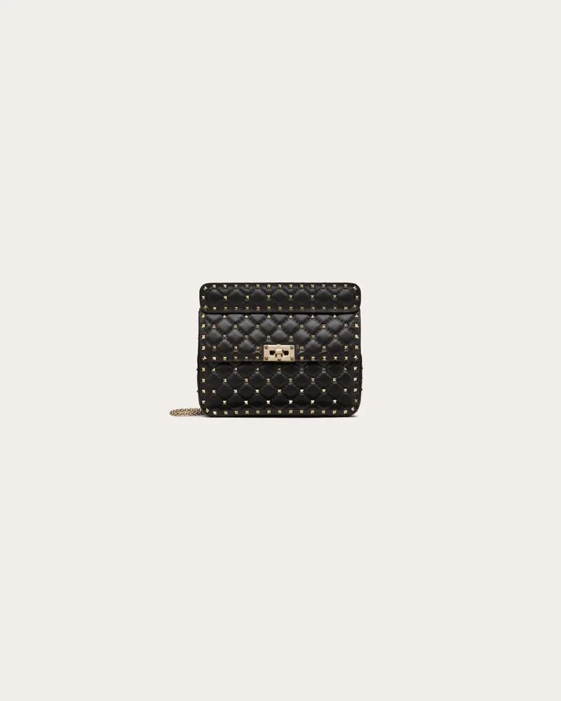 Valentino Garavani Mittelgrosse Tasche Rockstud Spike Aus Nappaleder Frau SCHWARZ Schwarz