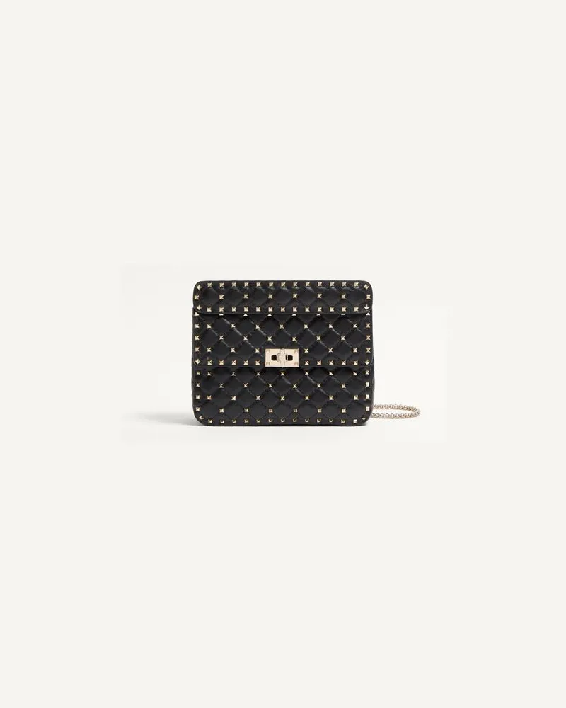 Valentino Garavani Mittelgrosse Tasche Rockstud Spike Aus Nappaleder Frau SCHWARZ Schwarz