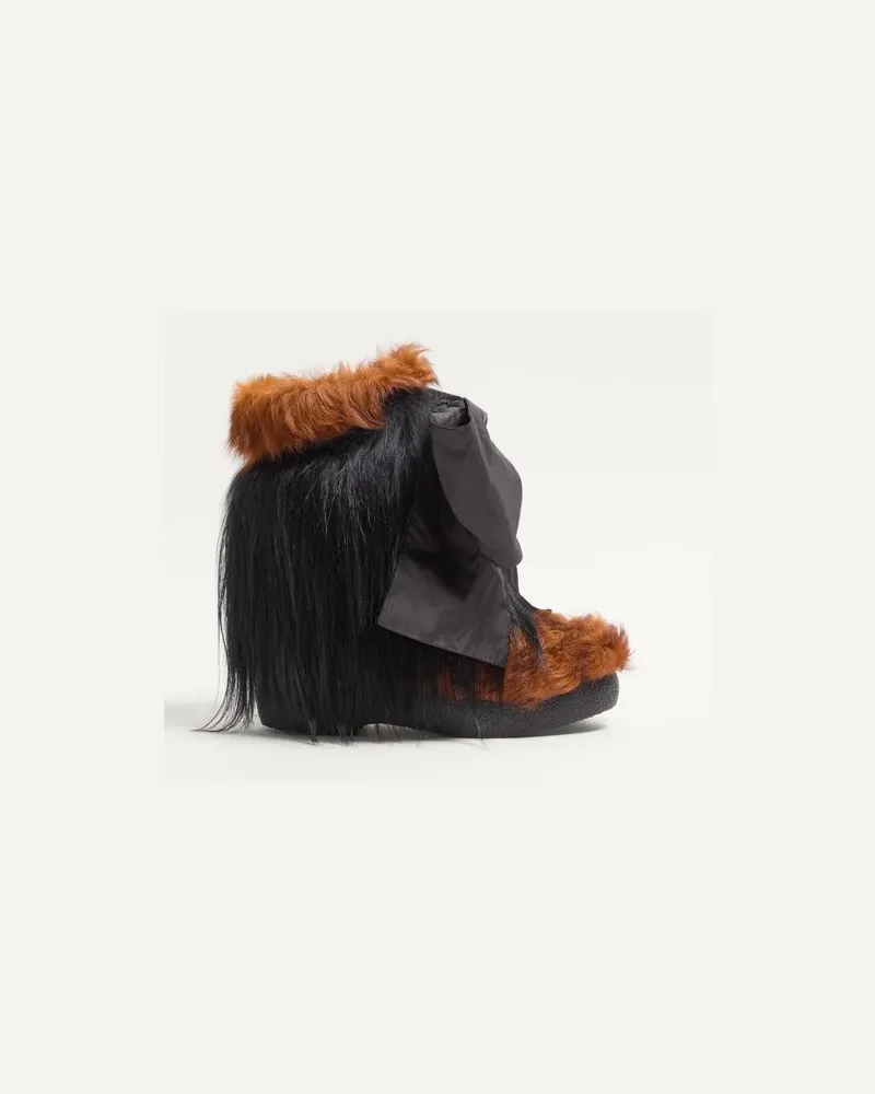 Valentino Garavani Snowish Stiefelette mit Fell Frau SCHWARZ Schwarz