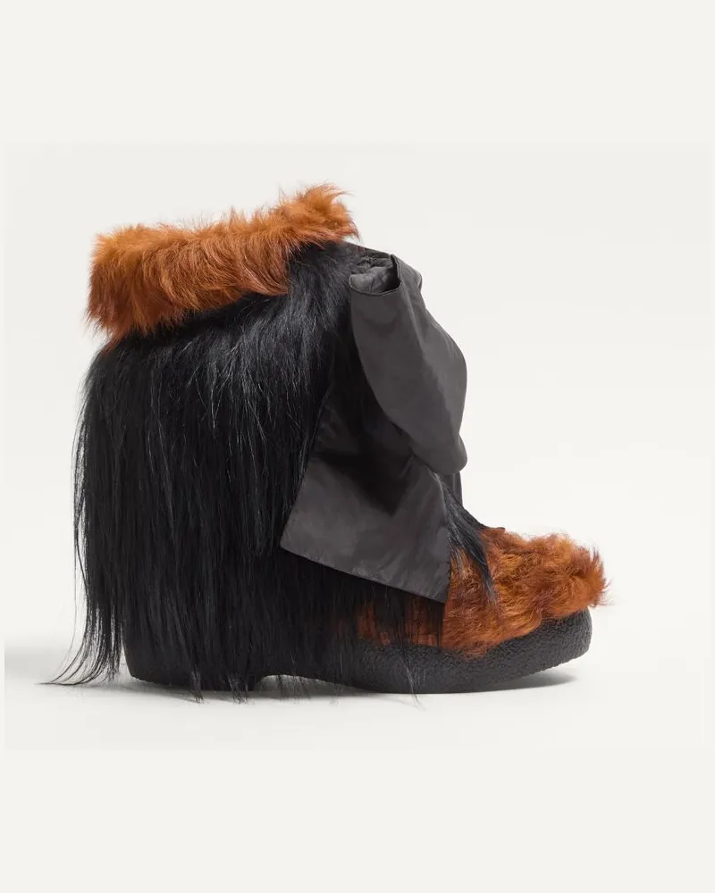 Valentino Garavani Valentino Garavani Snowish Pelzstiefelette Frau SCHWARZ Schwarz